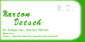 marton detsch business card